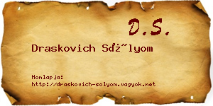 Draskovich Sólyom névjegykártya